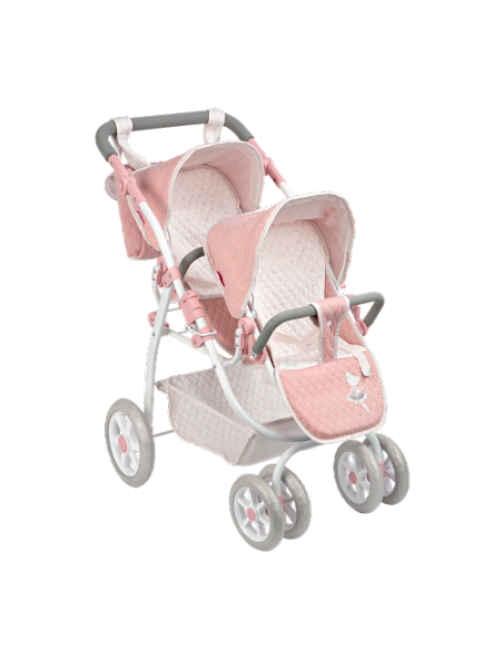 Arias Universe Twin Pram with Bag (Handle Height: 47–77 cm) – 40854 Arias Toys