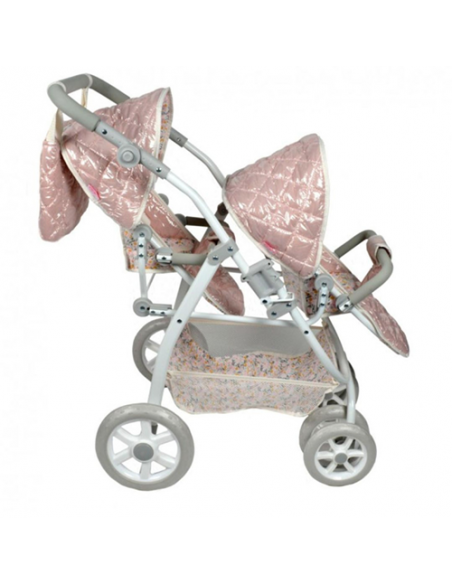 Arias Fantasy Twin Pushchair with Bag (Handlebar Height: 47-77 cm) – 40874 Arias Toys