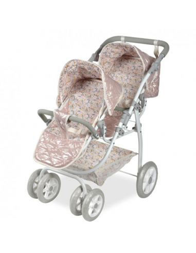 Arias Fantasy Twin Pushchair with Bag (Handlebar Height: 47-77 cm) – 40874