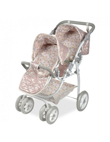 Arias Fantasy Twin Pushchair with Bag (Handlebar Height: 47-77 cm) – 40874 Arias Toys