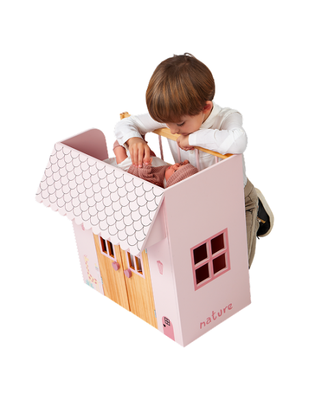 Arias Nature Wooden Bed / Wardrobe House (with 3 Hangers) – 21589 Arias Toys