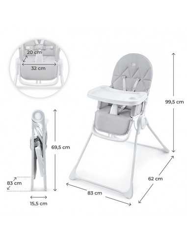 Kinderkraft High Chair BINCI light-Grey Kinderkraft High Chair BINCI light-Grey