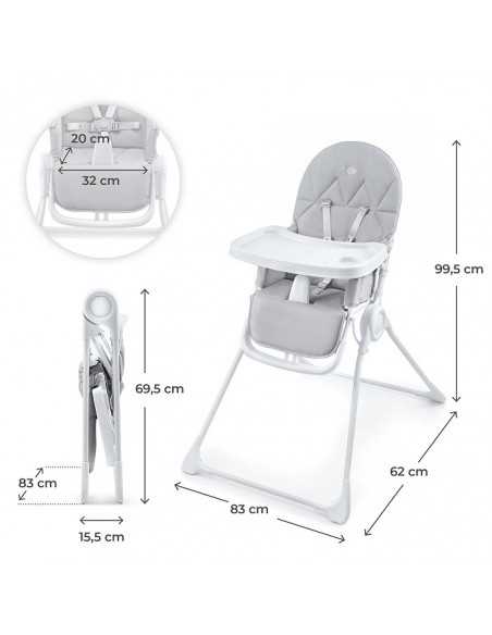 Kinderkraft High Chair BINCI light-Grey kinderkraft