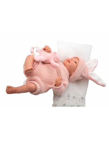 Arias Reborn Doll 45 cm Lucia Pink with Cushion and Teddy - 98196 Arias Toys