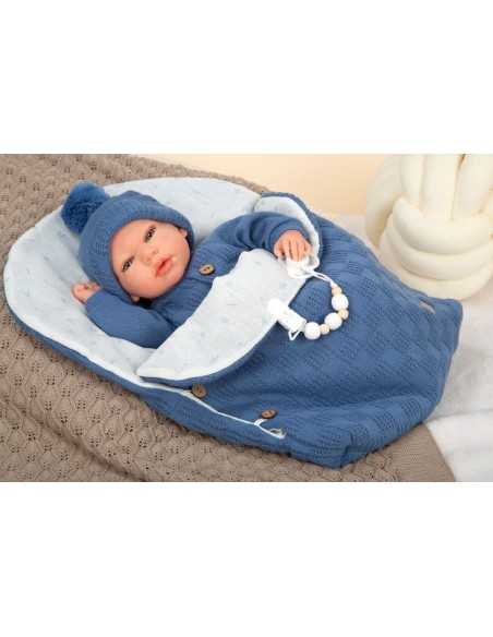 Arias Reborn Doll 40 cm Alberto Blue with Sleeping Bag - 98181 Arias Toys