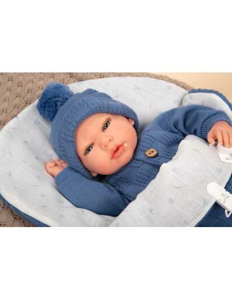Arias Reborn Doll 40 cm Alberto Blue with Sleeping Bag - 98181 Arias Toys