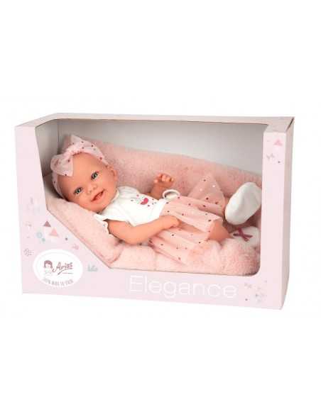 Arias Elegance Doll 42 cm Zoe Ballerina Pink with Cushion (Vinyl Body, Girl) – 65395 Arias Toys
