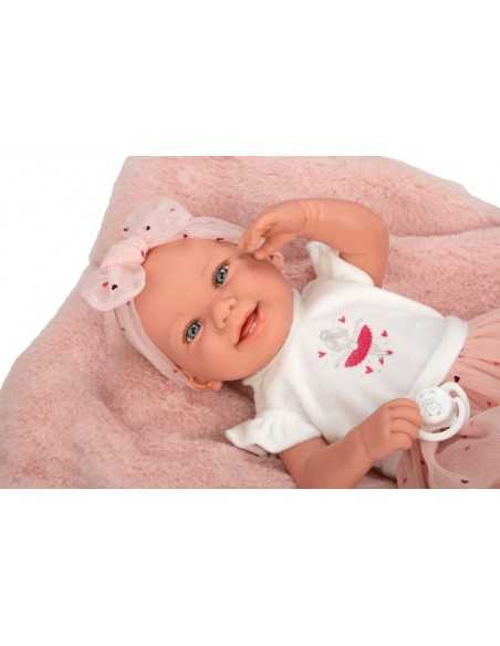 Arias Elegance Doll 42 cm Zoe Ballerina Pink with Cushion (Vinyl Body, Girl) – 65395 Arias Toys