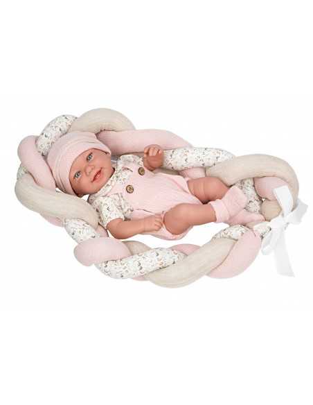 Arias Elegance Doll 42 cm Zoe Pink with Cushion (Vinyl Body, Girl) – 65373 Arias Toys