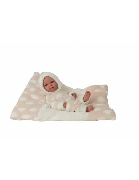 Arias Elegance Doll 38 cm Aria Pink with Cushion (Weighted Doll, Vinyl Body, Girl) - 60986 Arias Toys