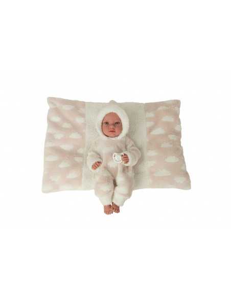 Arias Elegance Doll 38 cm Aria Pink with Cushion (Weighted Doll, Vinyl Body, Girl) - 60986 Arias Toys