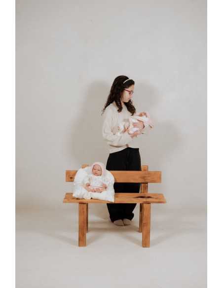 Arias Elegance Doll 33 cm Babyto Beige with Carrycot (Vinyl Body, Boy) - 60974 Arias Toys