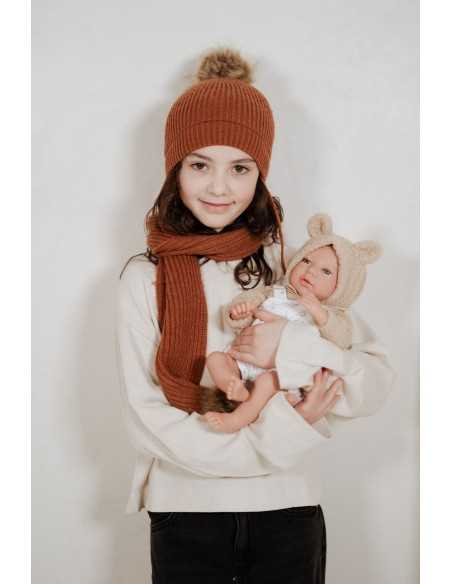 Arias Elegance Doll 40 cm Andie Beige with Cushion (Weighted Doll) - 60971 Arias Toys