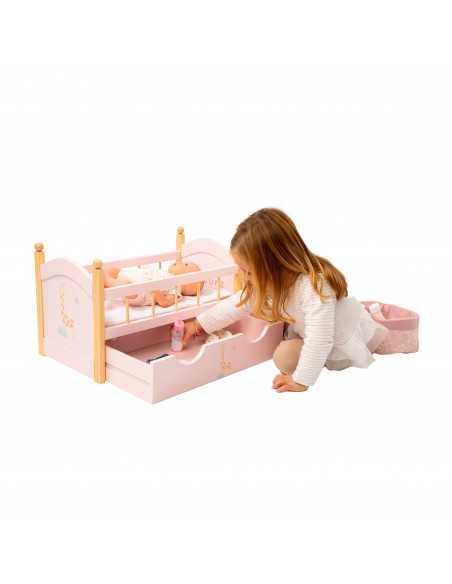 Arias Nature Doll Bed with Drawer – 21584 Arias Toys