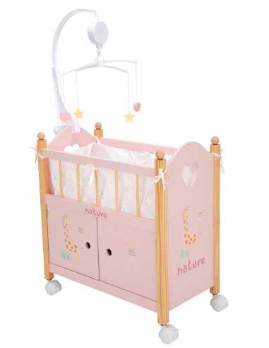Arias Nature Doll Cot / Wardrobe with... Arias Nature Doll Cot / Wardrobe with...