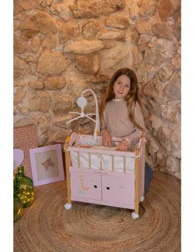 Arias Nature Doll Cot / Wardrobe with... Arias Nature Doll Cot / Wardrobe with...