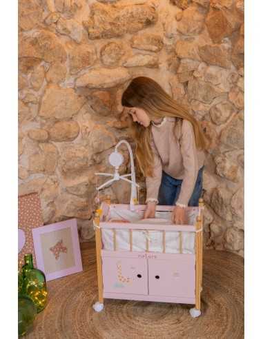 Arias Nature Doll Cot / Wardrobe with... Arias Nature Doll Cot / Wardrobe with...