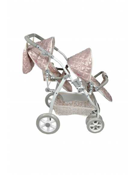 Arias Fantasy Twin Doll Pushchair with Bag (Handlebar Height: 47-77 cm) – 40874 Arias Toys
