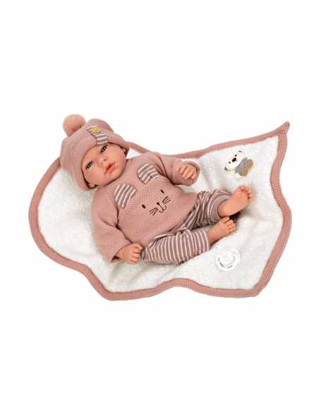 Arias Elegance Doll 40 cm Andie Pink with Blanket (Weighted Doll) - 60802 Arias Toys