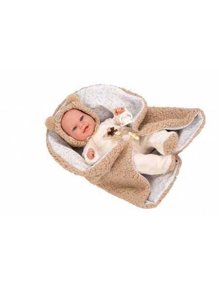 Arias Elegance Doll 35 cm Babyto Brown with Blanket (Weighted Doll) - 60828 Arias Toys