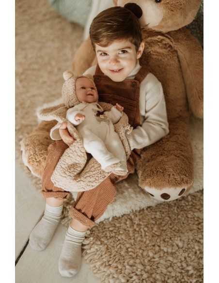 Arias Elegance Doll 35 cm Babyto Brown with Blanket (Weighted Doll) - 60828 Arias Toys