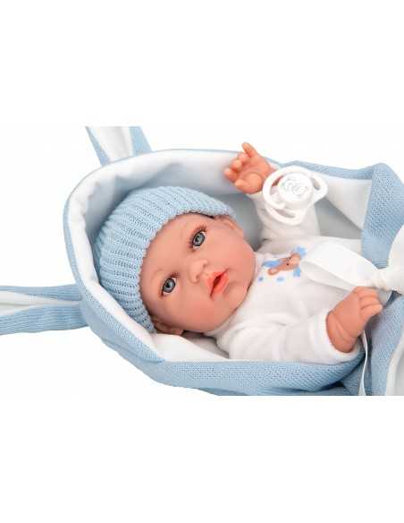 Arias Elegance Doll 30 cm Natal Blue with Sleeping Bag (Vinyl Body, Boy) - 60868 Arias Toys