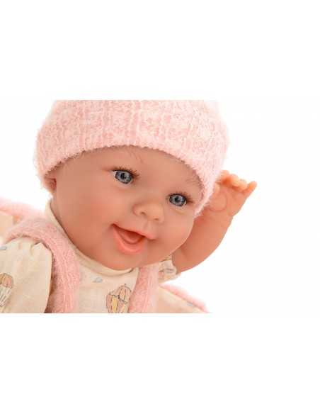 Arias Elegance Doll 33 cm Gadi Pink with Carrycot (Vinyl Body, Girl) - 60889 Arias Toys
