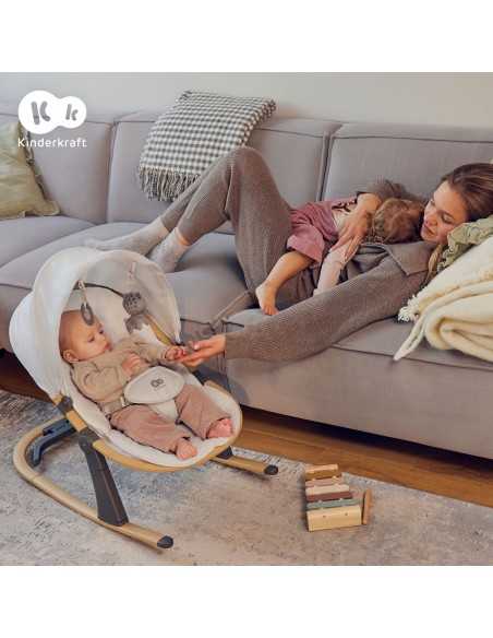 KinderKraft ELSU Baby Bouncer-Grey kinderkraft