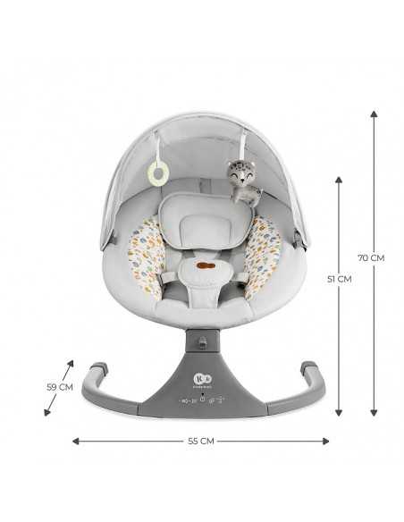 Kinderkarft LUMI 2 Electric rocker bouncer 2in1-Grey kinderkraft