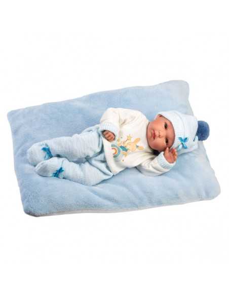Llorens Doll 35cm – Baby Doll with Cushion - Blue (63507) Llorens Dolls