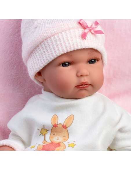 Llorens Doll 35cm – Newborn Baby Doll With Cushion - Pink (63508) Llorens Dolls