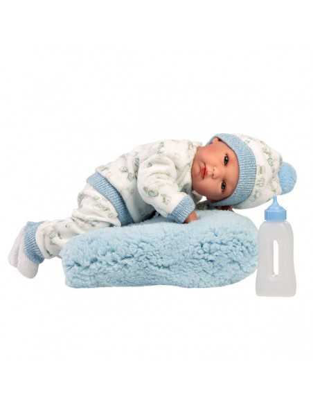Llorens Dolls 35cm – Newborn Baby Doll with Cushion - Blue (63509) Llorens Dolls