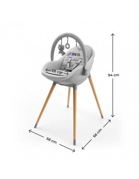 Kinderkraft FINI UP 2 in 1 Feeding Chair-Grey kinderkraft