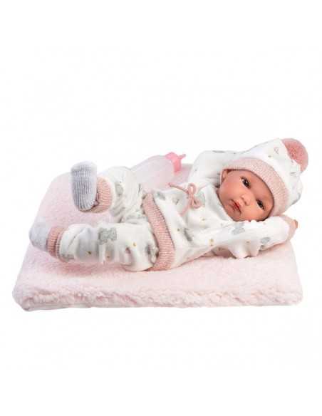 Llorens Doll 35cm –Newborn Baby Doll with Cushion - Pink (63510) Llorens Dolls