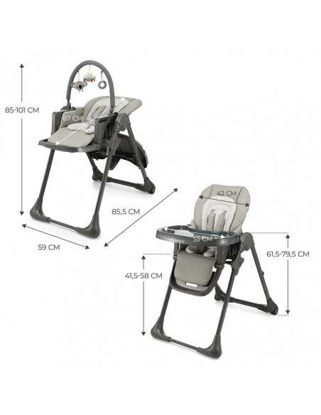 Kinderkraft TUMMIE High chair 2in1-Grey kinderkraft