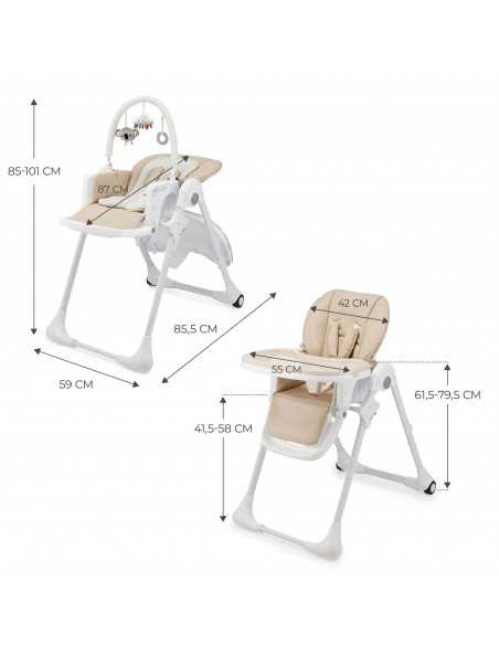 Kinderkraft TUMMIE High chair 2in1-Beige kinderkraft