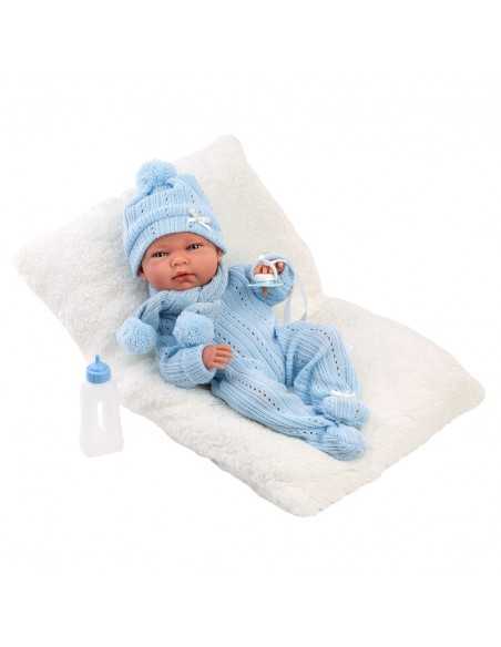 Llorens Doll 40cm – Nico with Cushion - Blue (73823) Llorens Dolls