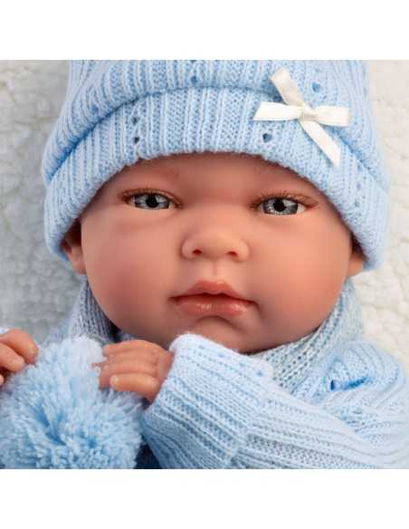 Llorens Doll 40cm – Nico with Cushion - Blue (73823) Llorens Dolls