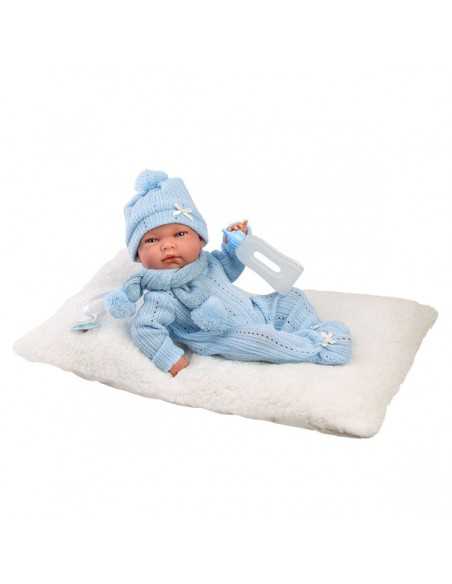 Llorens Doll 40cm – Nico with Cushion - Blue (73823) Llorens Dolls