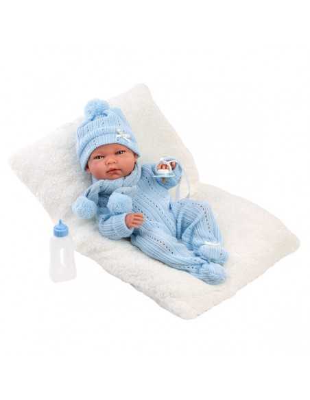 Llorens Doll 40cm – Nico with Cushion - Blue (73823) Llorens Dolls