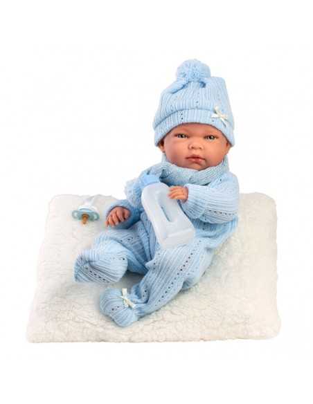 Llorens Doll 40cm – Nico with Cushion - Blue (73823) Llorens Dolls