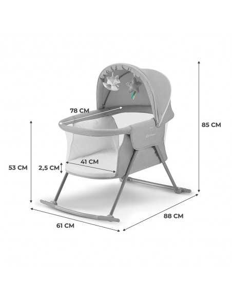 Kinderkraft LOVI Crib rocker-Grey kinderkraft