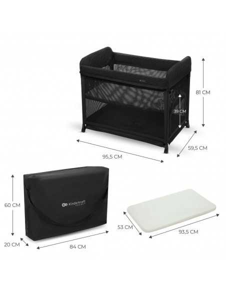 Kinderkraft MOON DREAM Travel Cot-Black