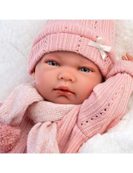 Llorens Doll 40cm – Nica Baby Doll with Cushion - Pink (73824) Llorens Dolls