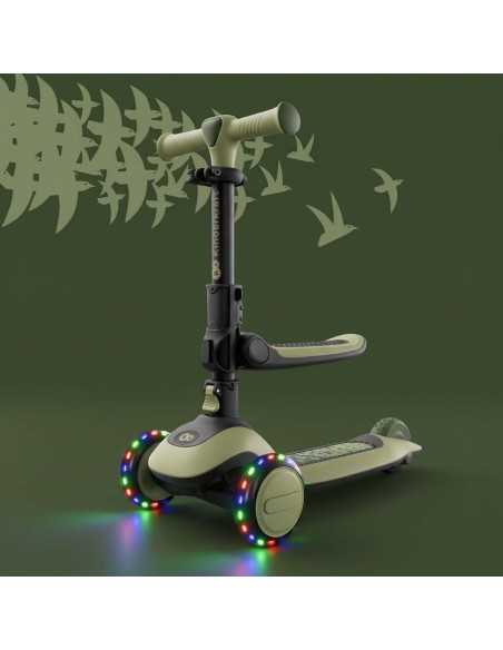 Kinderkraft HALLEY 2 Lean-to-steer scooter with seat 2in1-Green kinderkraft
