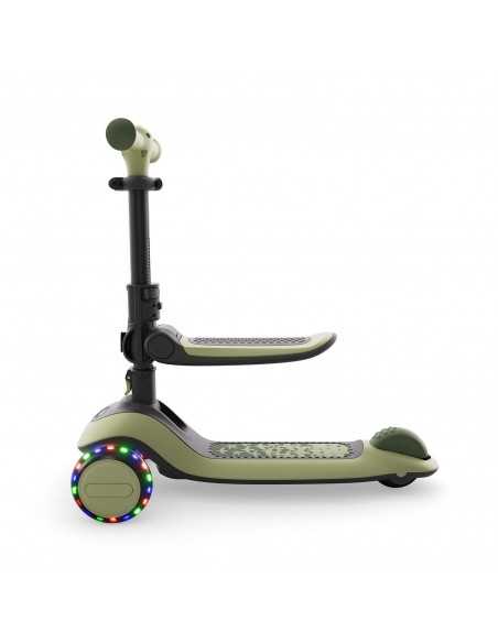 Kinderkraft HALLEY 2 Lean-to-steer scooter with seat 2in1-Green kinderkraft
