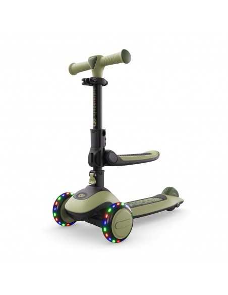 Kinderkraft HALLEY 2 Lean-to-steer scooter with seat 2in1-Green kinderkraft