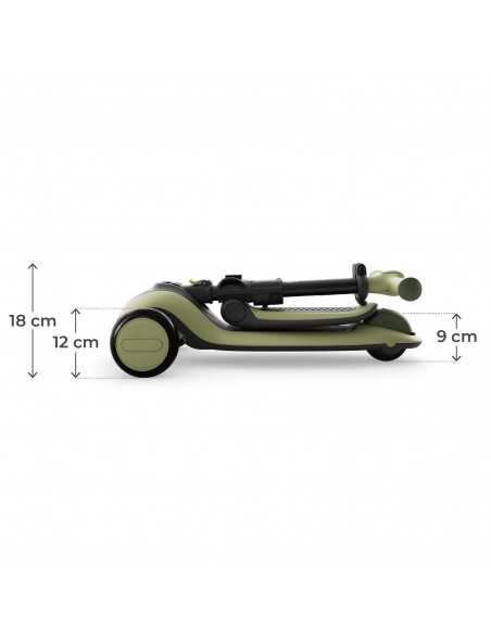 Kinderkraft HALLEY 2 Lean-to-steer scooter with seat 2in1-Green kinderkraft