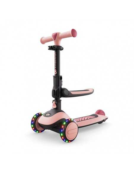 Kinderkraft HALLEY 2 Lean-to-steer scooter with seat 2in1-Pink kinderkraft