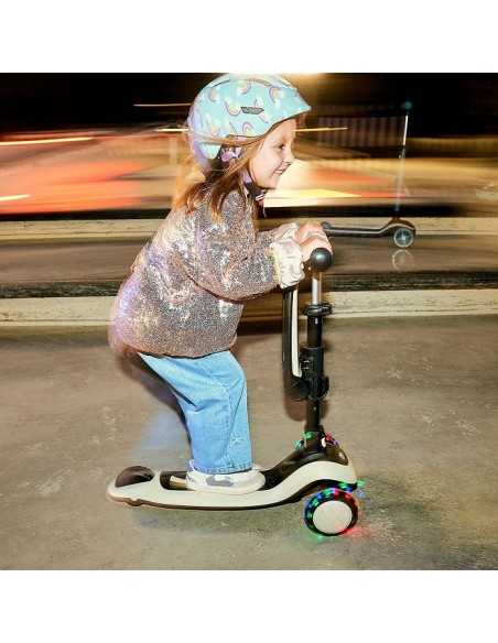 Kinderkraft HALLEY 2 Lean-to-steer scooter with seat 2in1-White kinderkraft